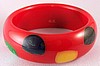 AB16 Pantti red/half dots bangle